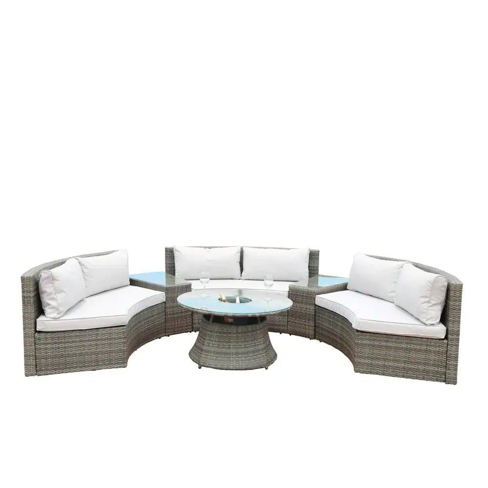 -6 Pieces Premium Aluminum Sofa Set - Outdoor Style Company