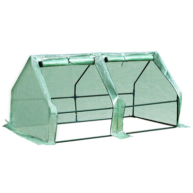 Outdoor and Garden-6' x 3' x 3' Mini Greenhouse Portable Hot House with Large Zipper Doors & Water/UV PE Cover for Outdoor and Garden, Green - Outdoor Style Company