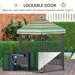 Outdoor and Garden-60" x 52" Heavy-Duty Outdoor Pet Cage Kennel with Weather-Resistant Polyester Roof, Locking Door, & Metal Frame - Outdoor Style Company