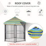 Outdoor and Garden-60" x 52" Heavy-Duty Outdoor Pet Cage Kennel with Weather-Resistant Polyester Roof, Locking Door, & Metal Frame - Outdoor Style Company