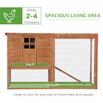 Outdoor and Garden-66" Chicken Coop Kit Wooden Chicken House Rabbit Hutch Poultry Cage Hen Pen Backyard with Outdoor Run and Nesting Box - Outdoor Style Company