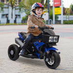 Toys and Games-6V Kids Electric Motorbike Ride-On Motorcycle Dirt Bike, Battery-Powered Toy Off-road Street Bike w/ Music Horn Headlights for Girls Boys, Blue - Outdoor Style Company