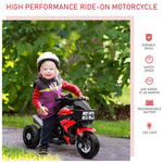 Sports and Fitness-6V Kids Electric Motorbike, Ride-On Motorcycle Dirt Bike Battery-Powered Toy, Off-road Street Bike w/ Music Horn Headlights for Girls Boys, Red - Outdoor Style Company