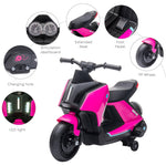 Toys and Games-6V Kids Motorcycle Dirt Bike Electric Battery-Powered Ride-On Toy Off-road Street Bike with Music, Headlights, Rechargeable Battery, Pink - Outdoor Style Company