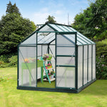 Outdoor and Garden-6'x8'x7'H Walk-In Garden Greenhouse Aluminum Frame polycarbonate - Outdoor Style Company