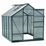 Outdoor and Garden-6'x8'x7'H Walk-In Garden Greenhouse Aluminum Frame polycarbonate - Outdoor Style Company