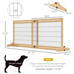 Pet Supplies-72" W x 27.25" H Extra Wide Freestanding Pet Gate with Adjustable Length Dog, Cat, Barrier for House, Doorway, Hallway, Natural - Outdoor Style Company