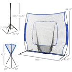 Miscellaneous-7.5'x7' Baseball Practice Net Set w/ Catcher Net, Tee Stand for Pitching, Fielding, Practice Hitting, Batting, Backstop, Training Aid - Outdoor Style Company
