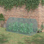 Miscellaneous-8' x 4' Crop Cage, Plant Protection Tent with Two Zippered Doors, Storage Bag and 4 Ground Stakes, for Garden, Yard, Lawn, Green - Outdoor Style Company