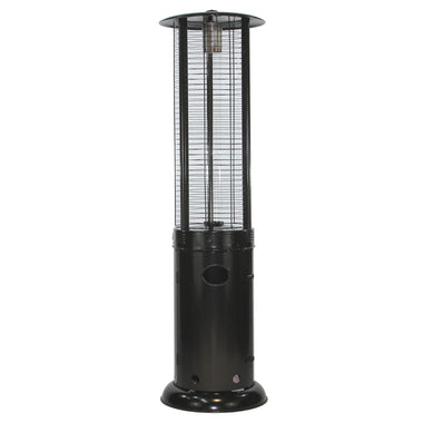 -80" Ellipse Flame Propane Patio Heater - Black with Clear Glass (41,000 BTU) - Outdoor Style Company