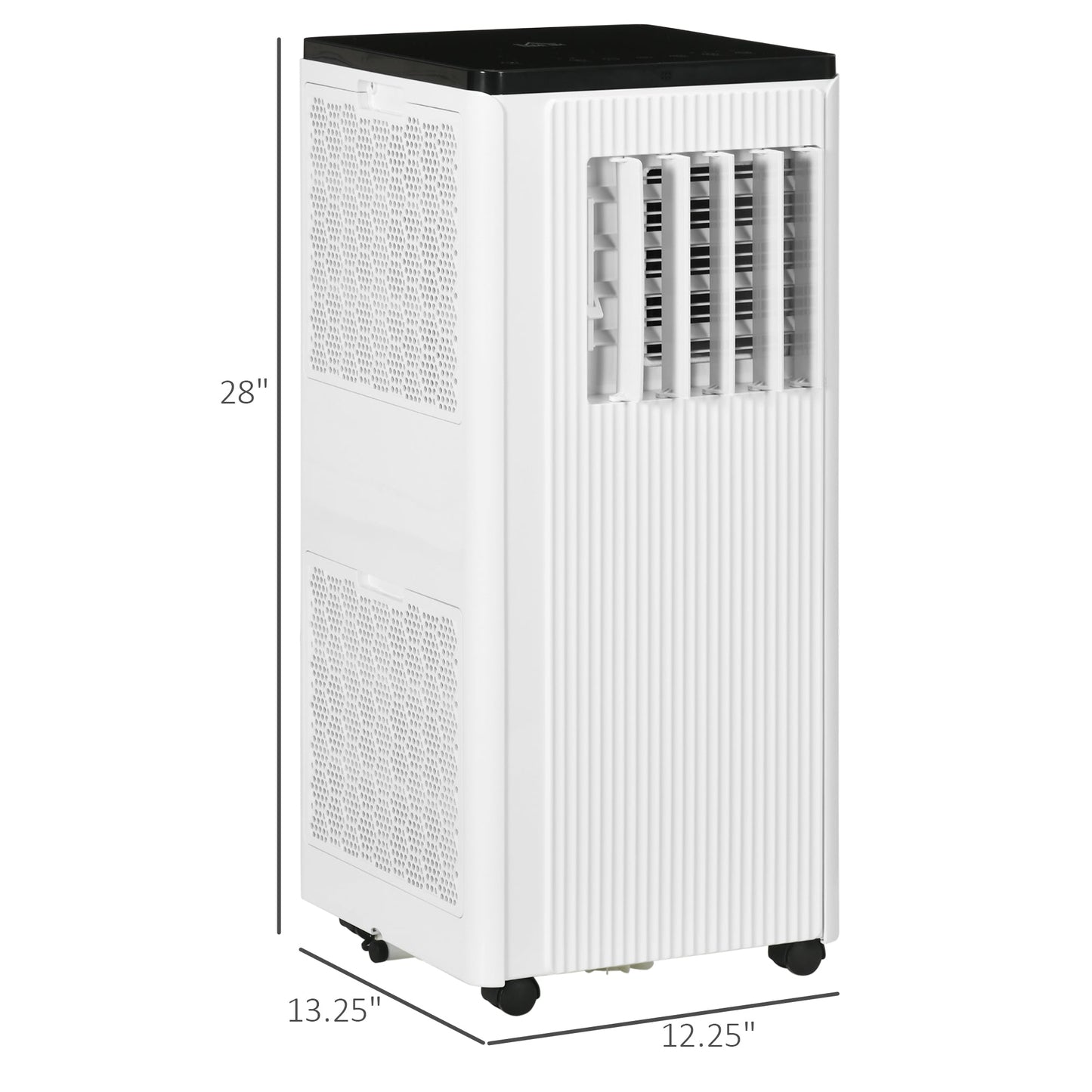 Miscellaneous-8,000 BTU Portable Air Conditioner with Wi-Fi for Rooms Up to 215 Sq. Ft., Dehumidifier & Fan with Remote Control & Window Kit, White - Outdoor Style Company
