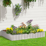 Outdoor and Garden-8.5x3ft Metal Raised Garden Bed, DIY Large Steel Planter Box, No Bottom w/ A Pairs of Glove for Backyard, Patio to Herbs, and Flowers, White - Outdoor Style Company