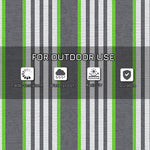 Outdoor and Garden-9' x 12‘ RV Outdoor Rugs / RV Outdoor Carpet with Carrying Bag, Green & Gray Striped - Outdoor Style Company