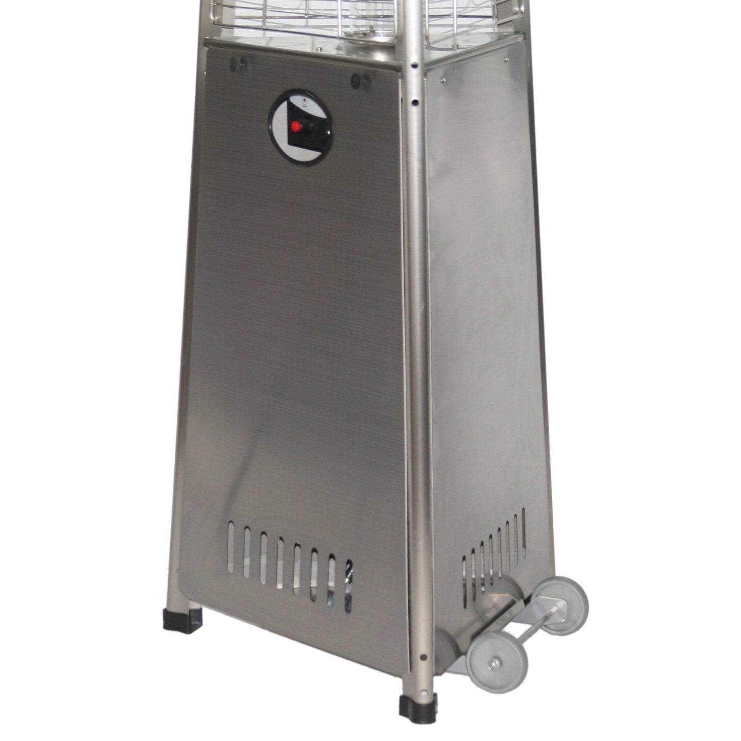 '-93" Pyramid Flame Propane Patio Heater - Stainless Steel Finish (41,000 BTU) - Outdoor Style Company