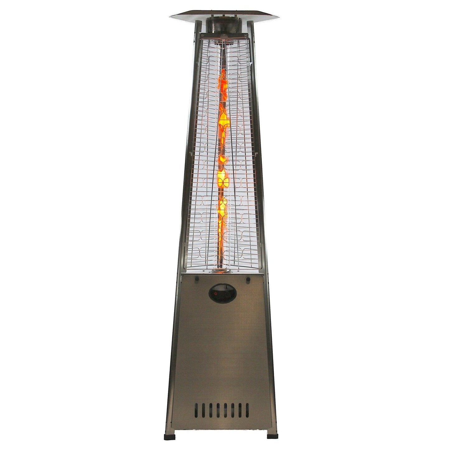 '-93" Pyramid Flame Propane Patio Heater - Stainless Steel Finish (41,000 BTU) - Outdoor Style Company