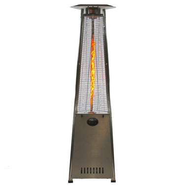 -93" Pyramid Flame Propane Patio Heater - Stainless Steel Finish (41,000 BTU) - Outdoor Style Company