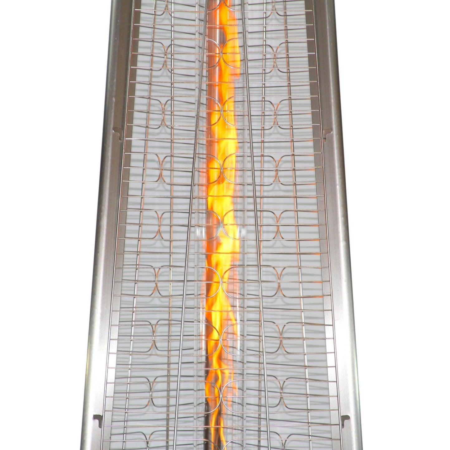 '-93" Pyramid Flame Propane Patio Heater - Stainless Steel Finish (41,000 BTU) - Outdoor Style Company