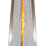 '-93" Pyramid Flame Propane Patio Heater - Stainless Steel Finish (41,000 BTU) - Outdoor Style Company