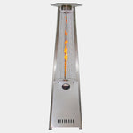 '-93" Pyramid Flame Propane Patio Heater - Stainless Steel Finish (41,000 BTU) - Outdoor Style Company