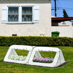 Outdoor and Garden-95" x 47" x 30" Pop Up Greenhouse Mini Greenhouse with Roll Up Doors and Portable Zipper Bag for Plants Outdoor - Outdoor Style Company