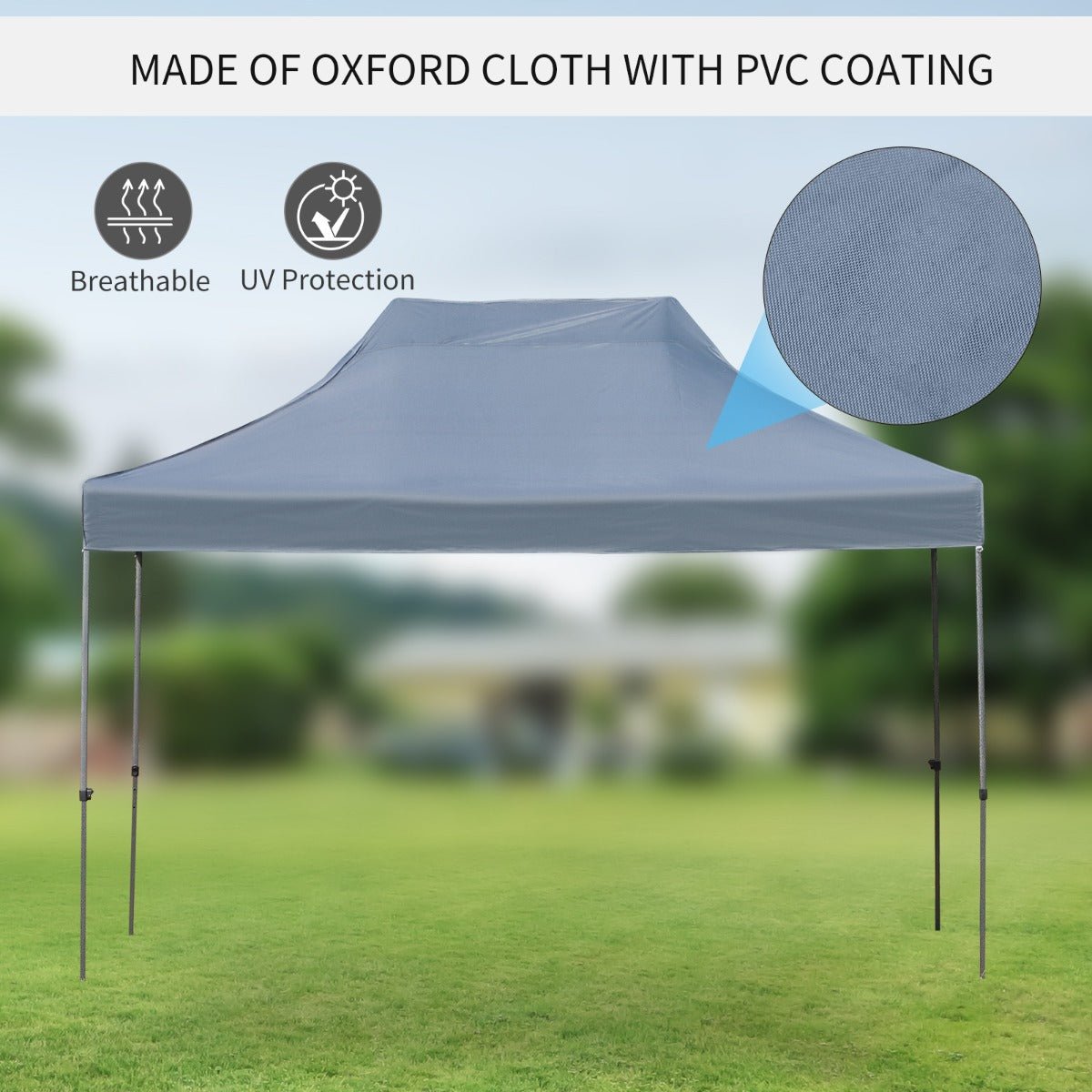 Outdoor and Garden-9.7ftx14.5ft Folding Gazebo Steel Canopy Party Tent Adjustable Height With Pulling Bag - Outdoor Style Company