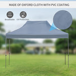 Outdoor and Garden-9.7ftx14.5ft Folding Gazebo Steel Canopy Party Tent Adjustable Height With Pulling Bag - Outdoor Style Company