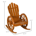 Outdoor and Garden-Adirondack Rocking Chair with Slatted Design and Oversize Back - Outdoor Style Company