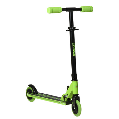 Toys and Games-Aluminum Kids Kick Scooter Foldable Teens Ride On Toy with Adjustable Handlebar Rear Brake, Green - Outdoor Style Company