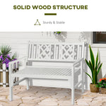 Outdoor and Garden-Amazing Outdoor Foldable Garden Bench, 2-Seater Patio Wooden Bench - Outdoor Style Company