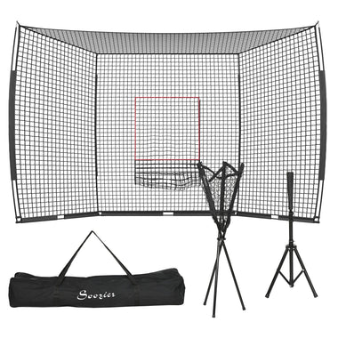 Miscellaneous-Baseball Net with Strike Zone, Tee, Caddy and Carry Bag for Pitching and Hitting, Portable Softball and Baseball Training Equipment - Outdoor Style Company