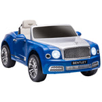 Toys and Games-Bentley 12V Remote Control Ride on Car, Kids Battery Powered Car with LED Lights, MP3, Horn, Music & 2 Motors for Toddler 37-72 Months, Blue - Outdoor Style Company
