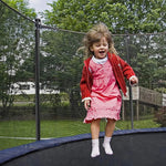-Blue Trampoline With Enclosure and Wind Stakes - 10 Ft Trampoline Sports and Entertainment - Outdoor Style Company