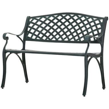 Outdoor and Garden-Cast Aluminium Garden Bench 2 Seater Antique Loveseat - Outdoor Style Company