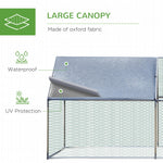 Outdoor and Garden-Chicken Cage Enclosure, Large Chicken Coop 9.8 'x 19.7 'x 6.4', Walk-In Poultry Cage With Water/UV-Resistant Cover for Outdoor Backyard, Silver - Outdoor Style Company