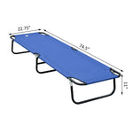 Miscellaneous-Deluxe Folding Military-style Camping Cot - Blue - Outdoor Style Company