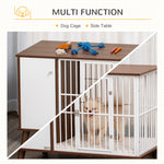 Pet Supplies-Dog Crate Furniture Table, Pet Cage Kennel End Table, Indoor Decorative Dog House with Wooden Top & Door, for Small Dogs, Brown - Outdoor Style Company