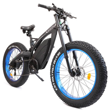 -Ecotric 48v 17.5AH 1000W big fat tire ebike Bison-Matt Black - Outdoor Style Company