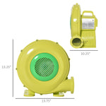 Outdoor and Garden-Electric Air blower Fan Blower Compact and Energy Efficient Pump Indoor Outdoor for Bouncy Castle and Pneumatic Swimming Pool, 450W - Yellow - Outdoor Style Company