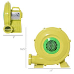 Outdoor and Garden-Electric Air blower Fan Blower Compact and Energy Efficient Pump Indoor Outdoor for Bouncy Castle and Pneumatic Swimming Pool, 750W - Yellow - Outdoor Style Company