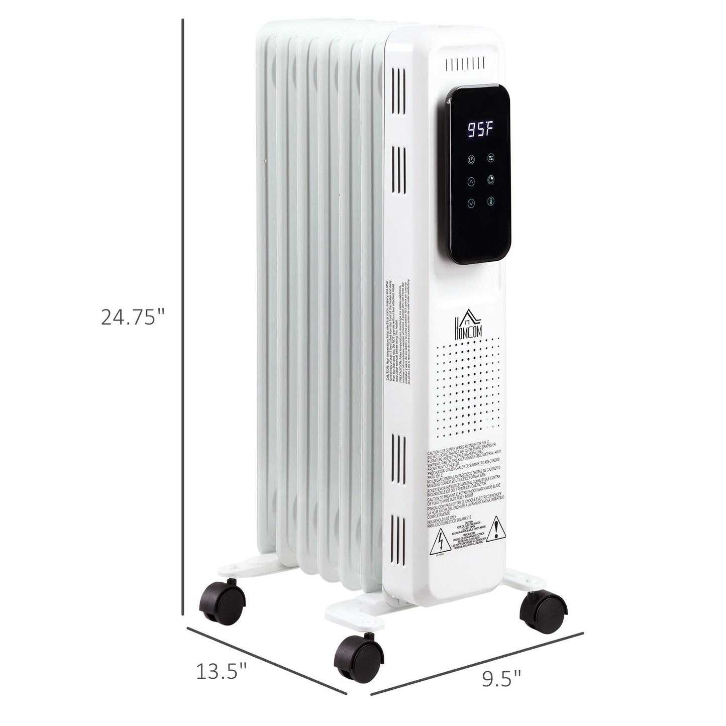 Miscellaneous-Electric Space Heater, Freestanding 161 Sq. Ft. Fireplace Heater with 3 Modes, Timer, and Remote, 600/900/1500 W, White - Outdoor Style Company