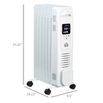 Miscellaneous-Electric Space Heater, Freestanding 161 Sq. Ft. Heater with 3 Modes, Timer, and Remote, 1500 W, White - Outdoor Style Company