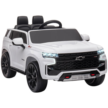 Toys and Games-Electric Toy Car for Kids with Remote Control, 12V Battery Powered Ride On Car for 3-6 Years Old, Licensed Chevrolet TAHOE, White - Outdoor Style Company