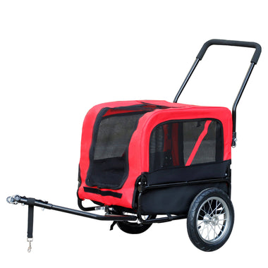 Pet Supplies-Elite-Jr Dog Bike Trailer 2-In-1 Pet Stroller Cart Bicycle Wagon Cargo Carrier Attachment for Travel with 360-Degree Swivel Wheels & Large Easy - Outdoor Style Company
