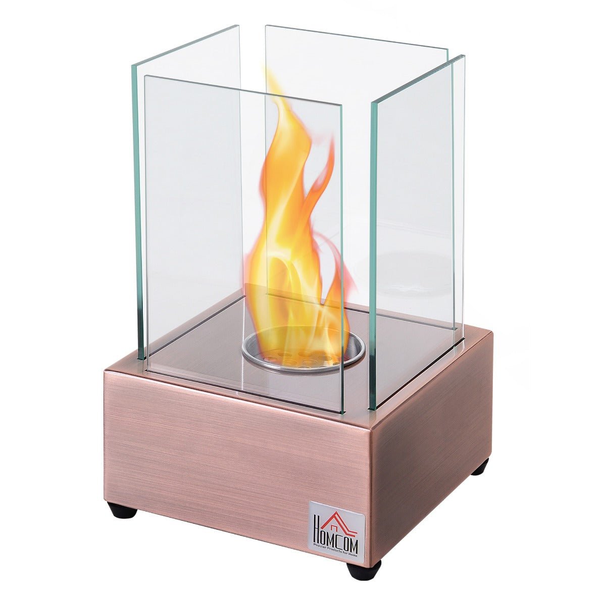 Miscellaneous-Ethanol Fireplace, 7.75" Tabletop 0.10 Gal Stainless Steel 160 Sq. Ft., Burns up to 2 Hours, Bronze - Outdoor Style Company