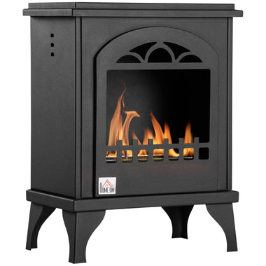 Miscellaneous-Ethanol Fireplace, 9.75" Freestanding Stove Heater 0.4 Gal Max 470 Sq. Ft., Burns up to 3 Hours, Black - Outdoor Style Company