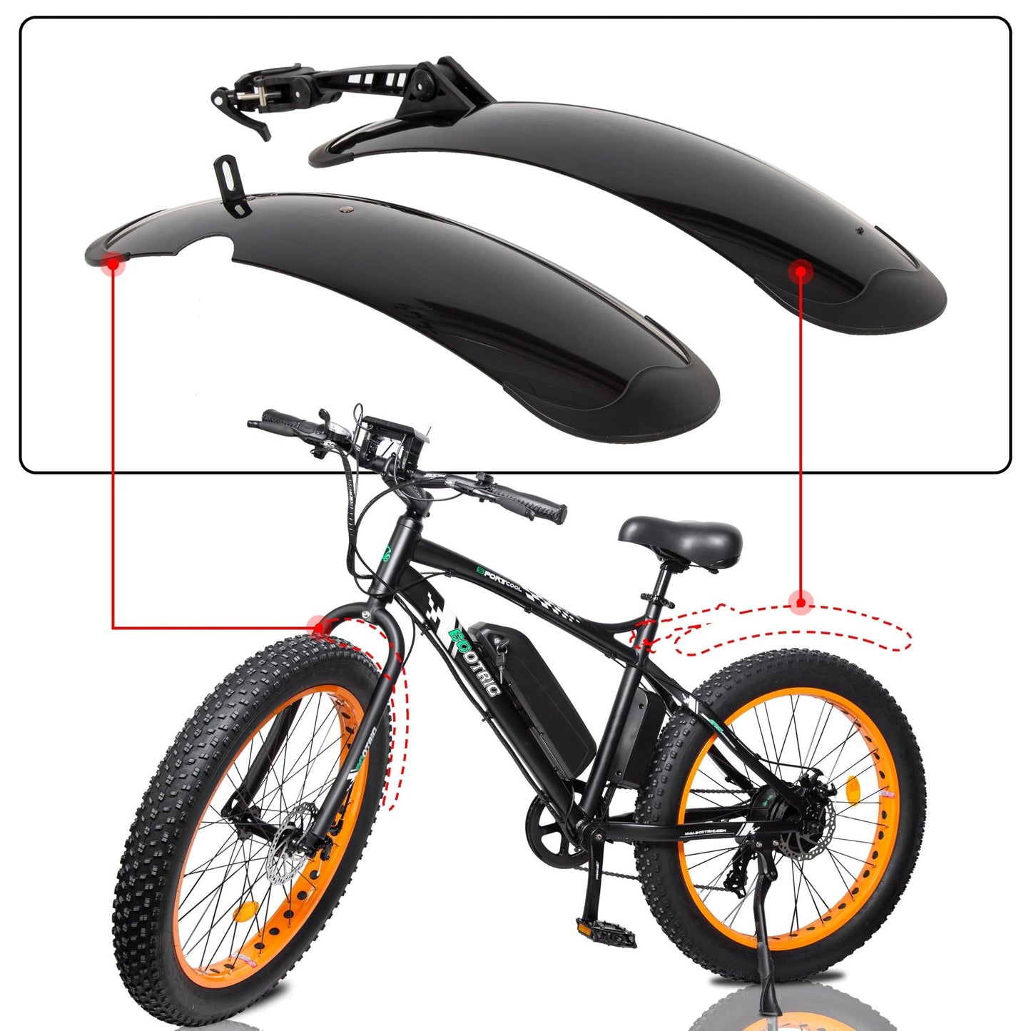 accessories-Fenders for 26 Inches Fat Tire Electric Bike and Rocket - Outdoor Style Company