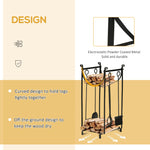 Outdoor and Garden-Firewood Rack with Fireplace Tools - Outdoor Style Company
