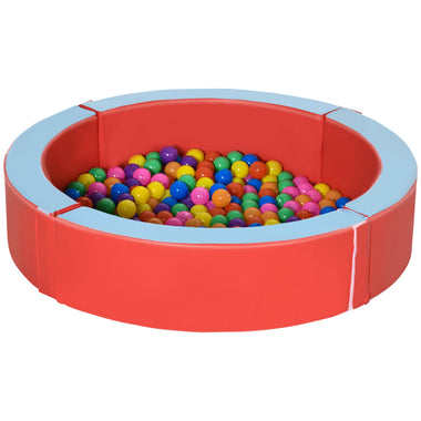Miscellaneous-Foam Baby Ball Pit Pool with Removable & Washable Cover, 45" x 10" Round Ball Pit for Toddlers with 200 Ocean Balls, Soft Baby Playpen, Red - Outdoor Style Company