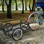 Sports and Fitness-Foldable Bike Cargo Trailer Bicycle Cart Wagon Trailer w/ Hitch, 16'' Wheels, 88 lbs Max Load - Black - Outdoor Style Company