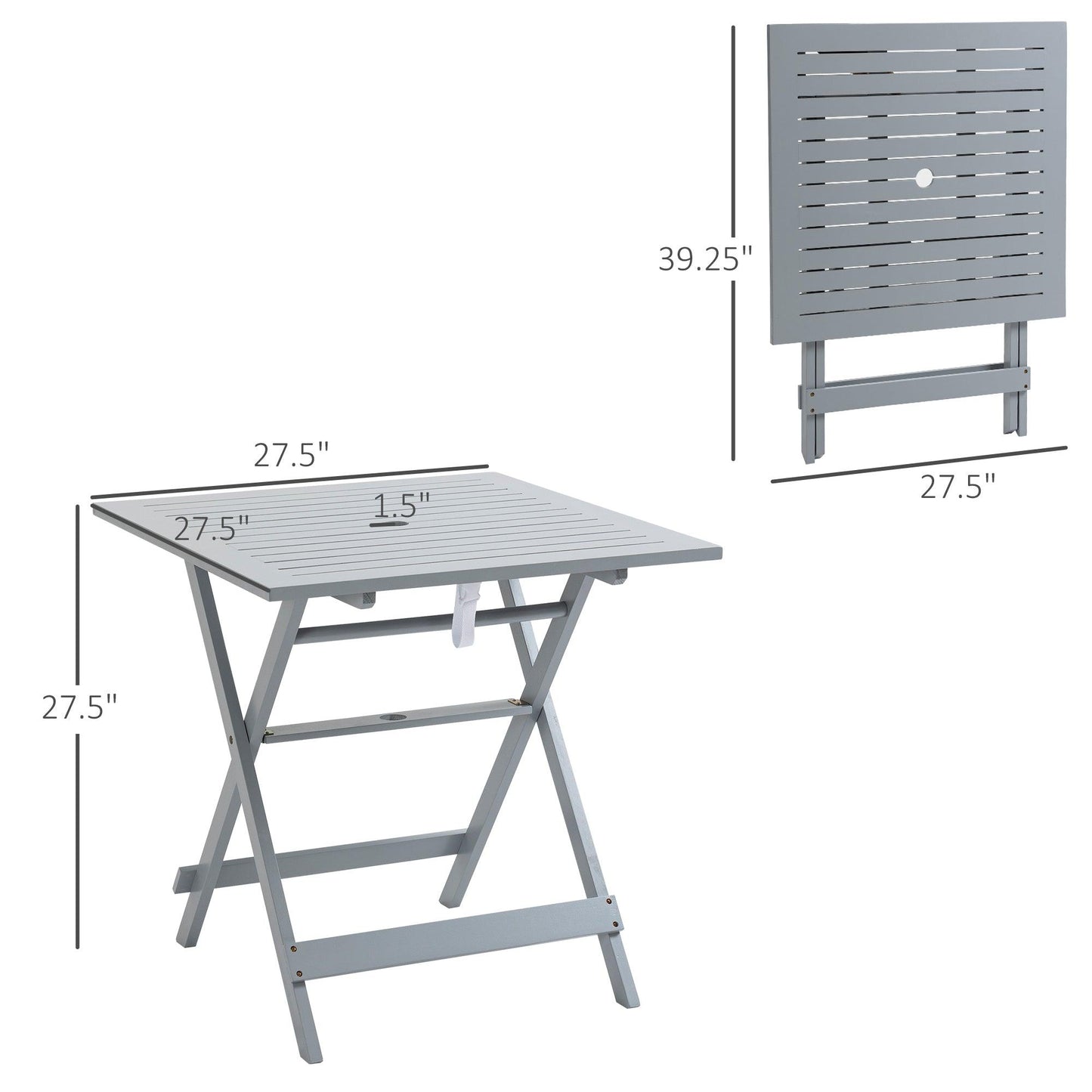 Outdoor and Garden-Foldable Dining Table, Square Wood Side Table, Portable Bistro Table - Outdoor Style Company